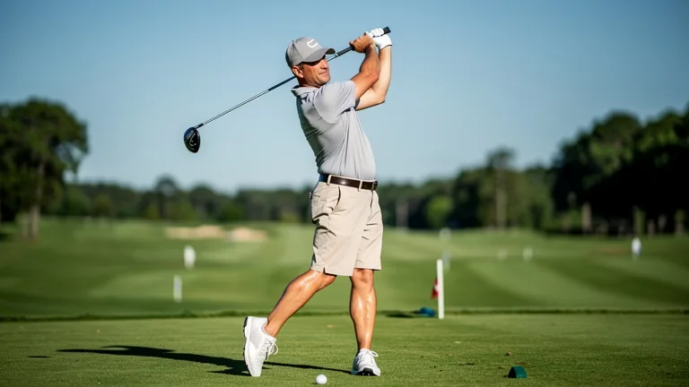 Backswing ample et équilibré